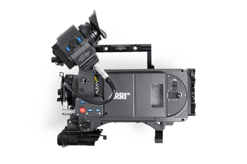 Vue latérale de la caméra Arri Alexa XT avec le logo Arri visible au milieu